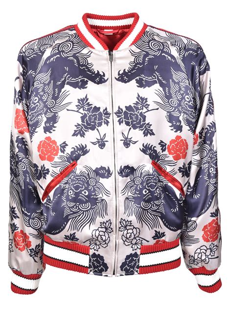 gucci lion bomber jacket|Gucci bomber jacket men's.